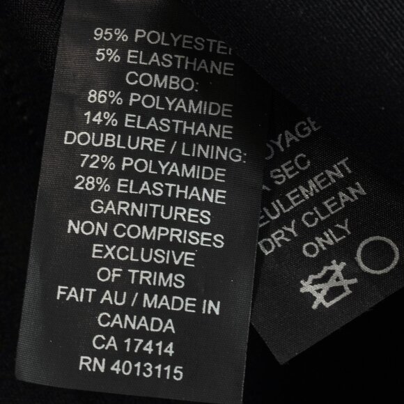 Marie Saint Pierre Black Neoprene Metallic-Neck Open-Front Coat - Picture 9 of 9